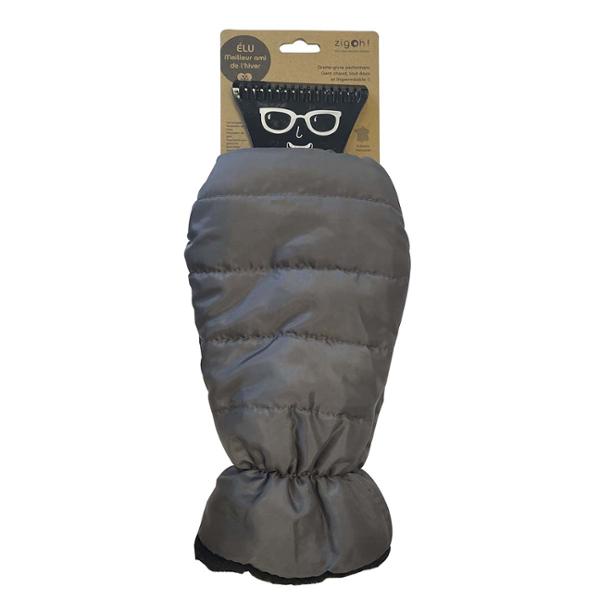 RACLETTE MOUFLE ÉLASTIQUE DOUDOUNE GRISE