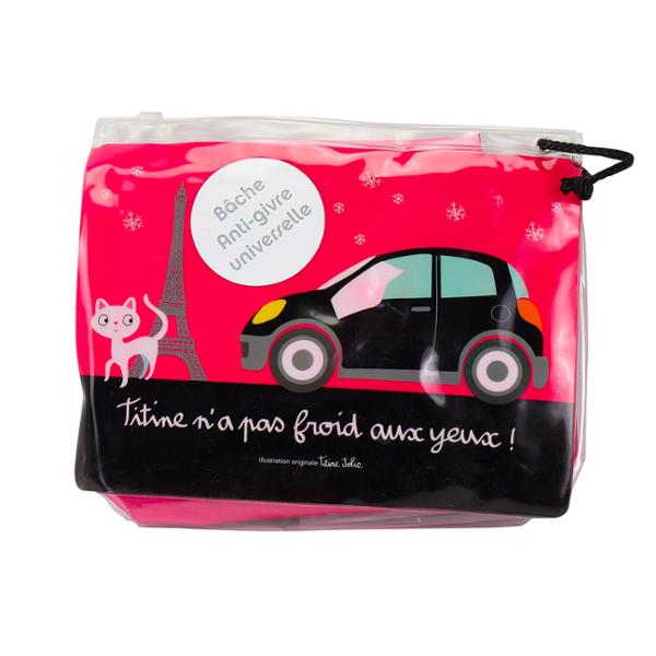 BACHE ANTI-GIVRE PM ROSE + LAMPE DE POCHE OFFERTE  