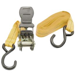 SANGLE A CLIQUET + 2 CROCHETS LARGEUR 25MM LONGUEUR 4M