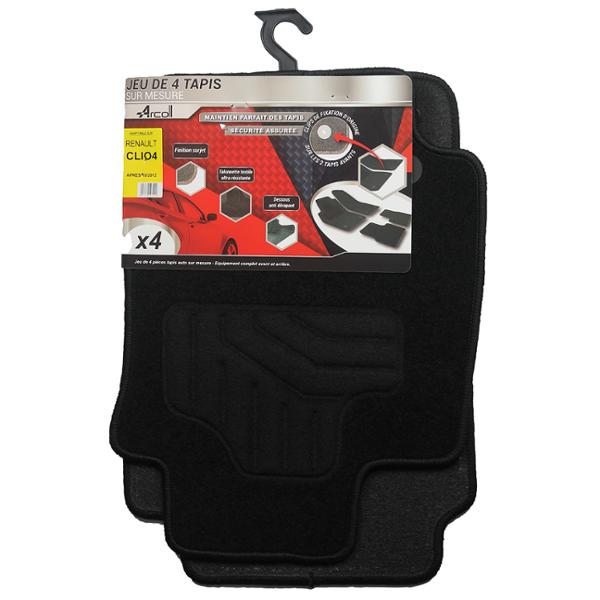 4 TAPIS CLIO 4 à partir de  10/2012 NOIR