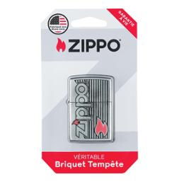 ZIPPO BRIQUET FLAME CHROME