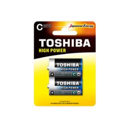 TOSHIBA PILES ALCALINE HIGH POWER LR14 C x 2