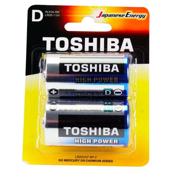 TOSHIBA PILES ALCALINE HIGH POWER LR20 D x 2