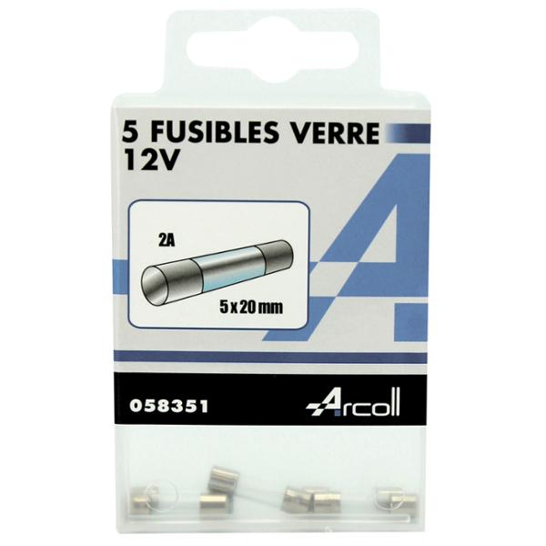 5 FUSIBLES AUTORADIO 2A
