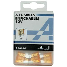 5 FUSIBLES ENFICHABLES 5 A