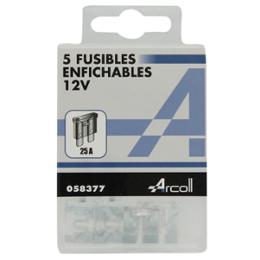 5 FUSIBLES ENFICHABLES 25A
