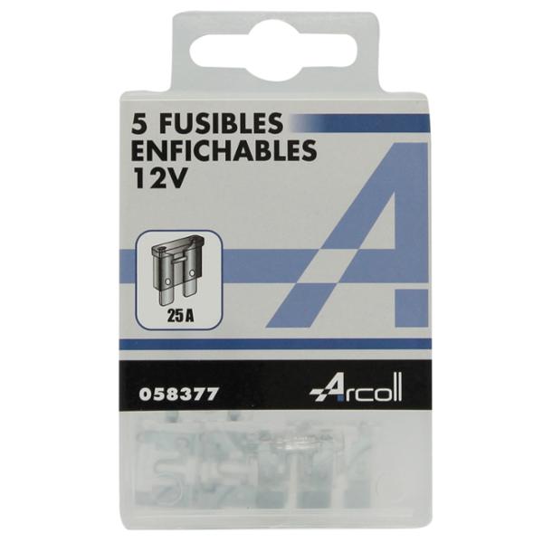 5 FUSIBLES ENFICHABLES 25A