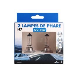 2 LAMPES DE PHARE A IODE H7 55W