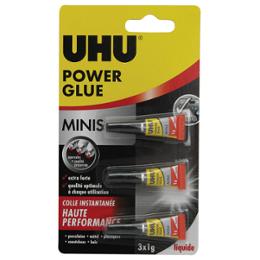UHU POWER GLUE MINIS LIQUIDE 3x1G