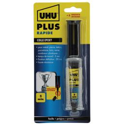 UHU COLLE EPOXY RAPIDE SERINGUE + MIXER 15.5G