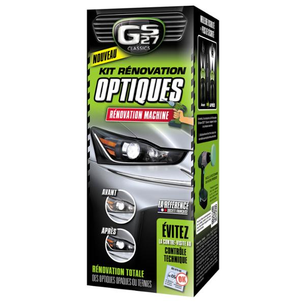 GS27 KIT RENOVATEUR OPTIQUES DE PHARES - RENOVATION MACHINE 100ML + 20ML