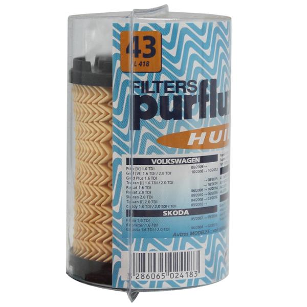 FILTRE HUILE N°43 L418 PURFLUX