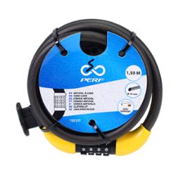 ANTIVOL SPIRALE A CHIFFRE Ø10MM-L1.5M