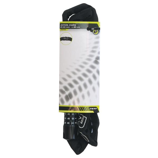 ANTIVOL CHAINE A CODE Ø 3,5MM - LONGUEUR 90CM ANTIVOL CHAINE A CODE Ø 3,5MM - LONGUEUR 90CM