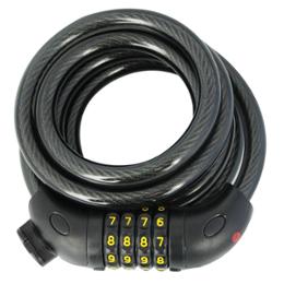 ANTIVOL SPIRALE A CODE Ø 12MM  -  LONGUEUR 1,8M