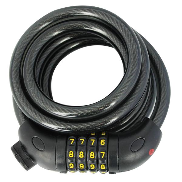 ANTIVOL SPIRALE A CODE Ø 12MM  -  LONGUEUR 1,8M