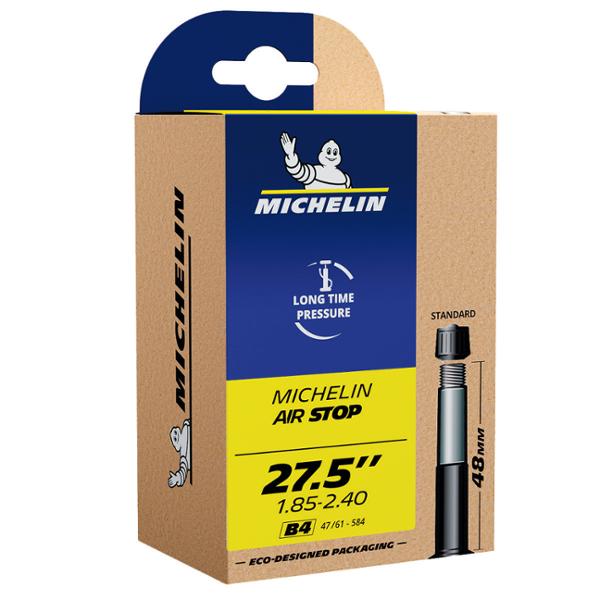 CHAMBRE A AIR MICHELIN 27,5" 1.85/2.4 PETITE VALVE ECO-DESIGNED PACKAGING