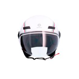 CASQUE JET KIOTO BLANC ROUGE TXL