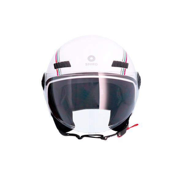 CASQUE JET KIOTO BLANC ROUGE TXL